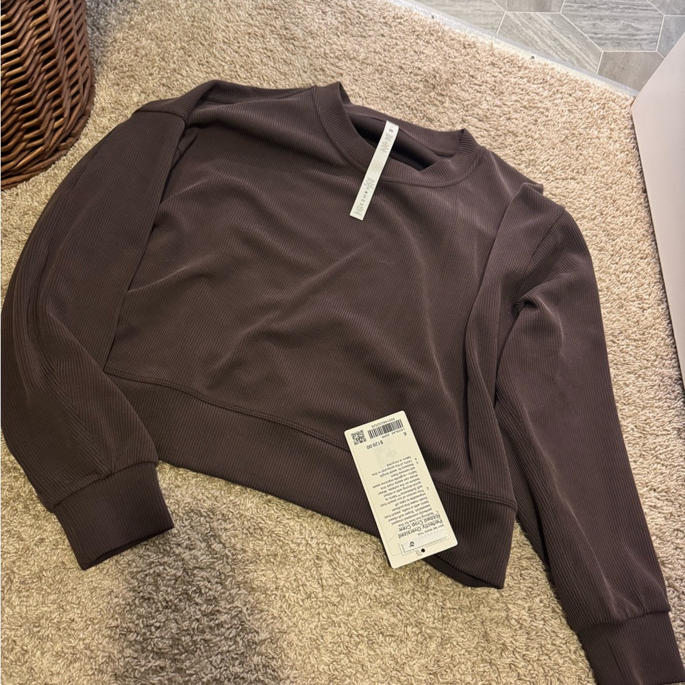 Lululemon perfectly oversized ribbed crop crew